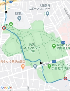 駒沢公園内スピードアップ